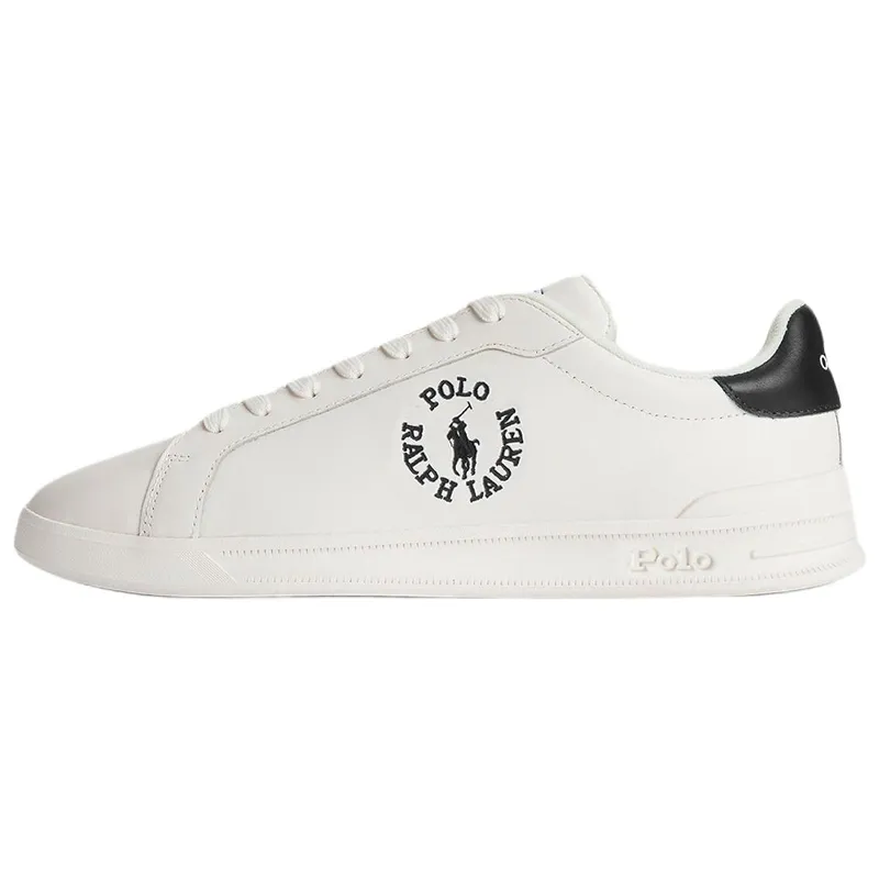 Polo Ralph Lauren Leather Low top Skateboard Shoes Men's White