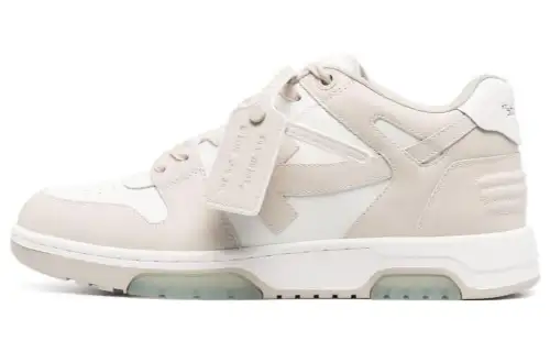 OFF WHITE Out Of Office Round Toe Lace Up Sneakers