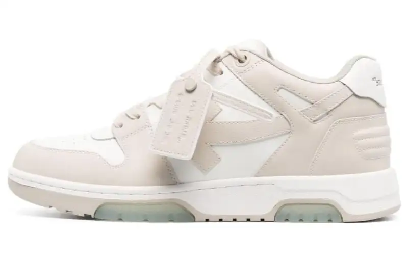 OFF WHITE Out Of Office Round Toe Lace Up Sneakers