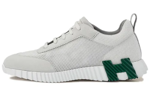 HERMES Bouncing Low top Casual Shoes Men's White