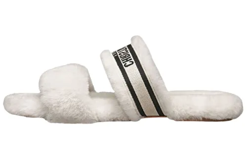 DIOR Chez Moi Slide Slippers Women's White