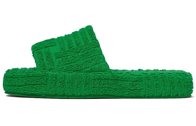 Bottega Veneta Resort Sponge Slide Slippers Women's Green