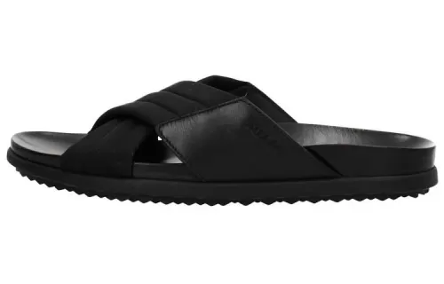 PRADA Leather Stylish Sandal Men's Black