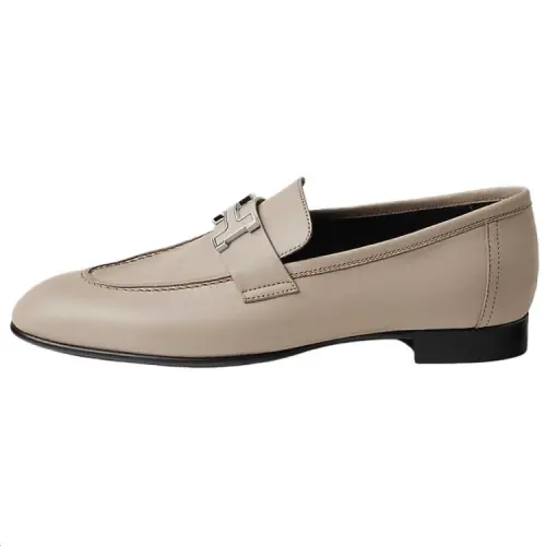 HERMES PARIS Leather Casual Shoes Women's Beige