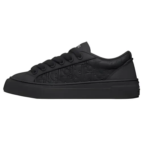 DIOR B33 Platform Shoes Cow Leather Skateboard Shoes Men's Black