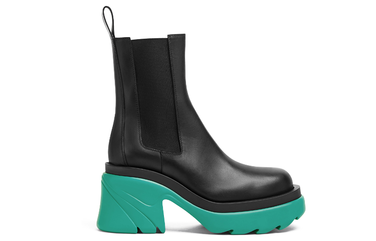 Bottega Veneta Flash Platform Ankle Boot Black Water Women's