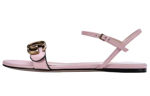 GUCCI Leather One Strap Sandals Women's Pink