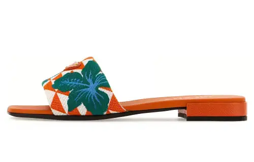 PRADA Slide Slippers Women's Brown