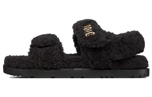 DIOR Women's DIORact Sandal 'Black Shearling'