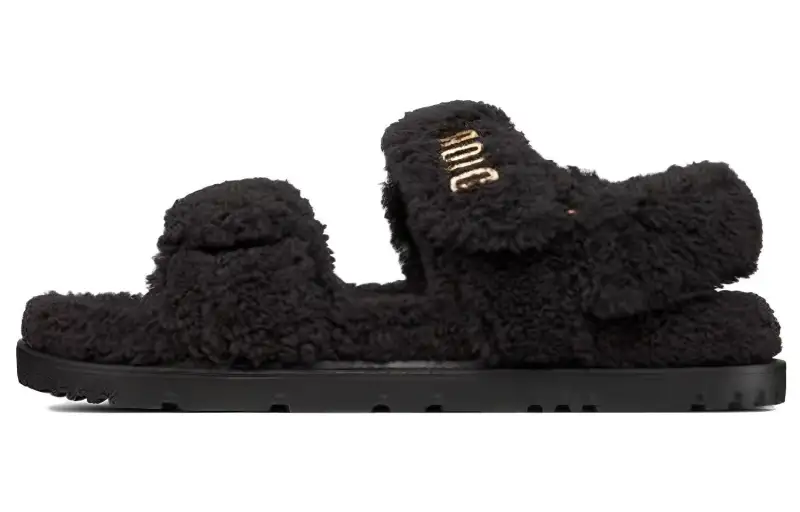 DIOR Women's DIORact Sandal 'Black Shearling'