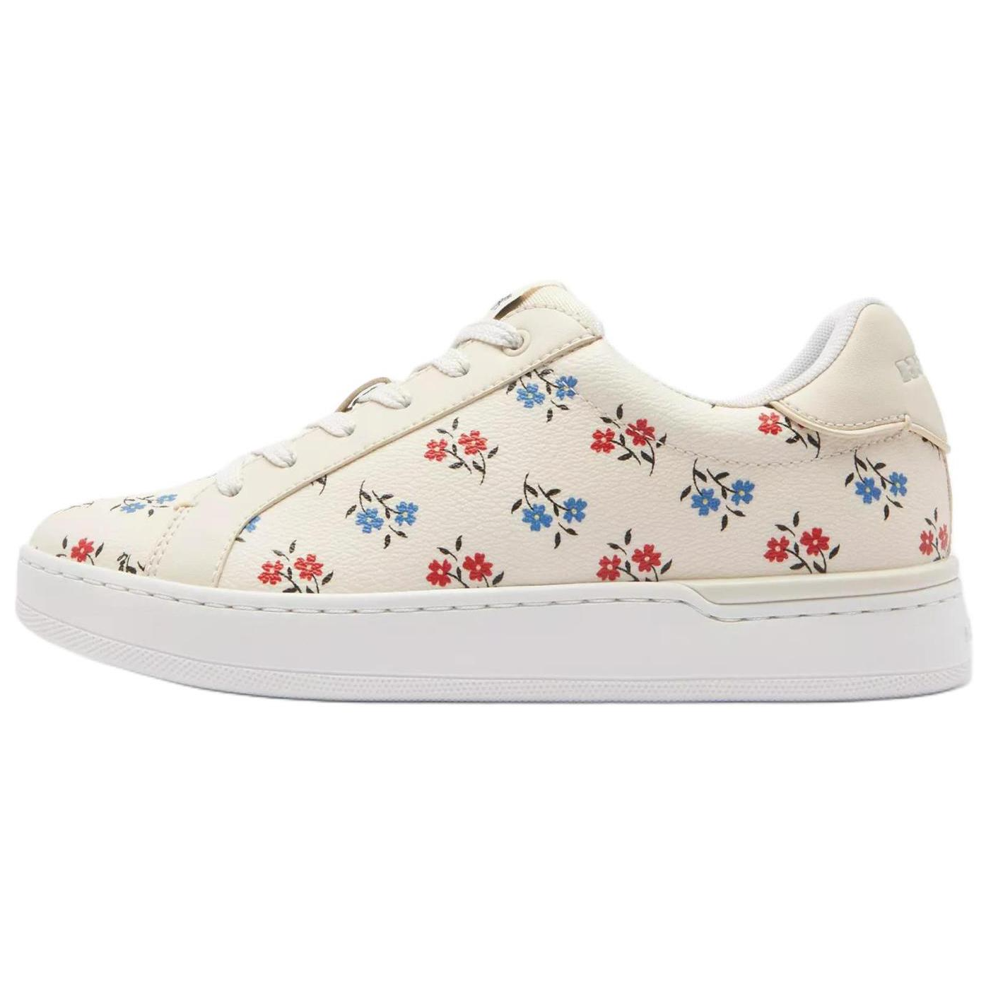 Женские кеды COACH Leather Sneaker (бежевые)