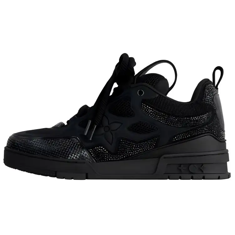 LOUIS VUITTON Skate Low top Skateboard Shoes Men's Black