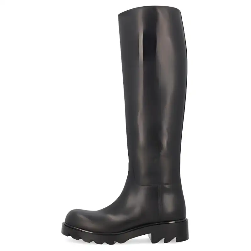 Bottega Veneta Cow Leather Knee high Boots Women's Black