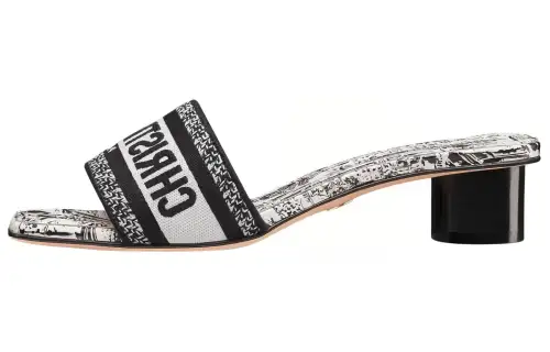 DIOR Dway Slide Slippers Women's White Black