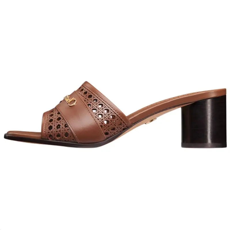 DIOR D Lane Slide Slippers 5.5cm Women's Brown