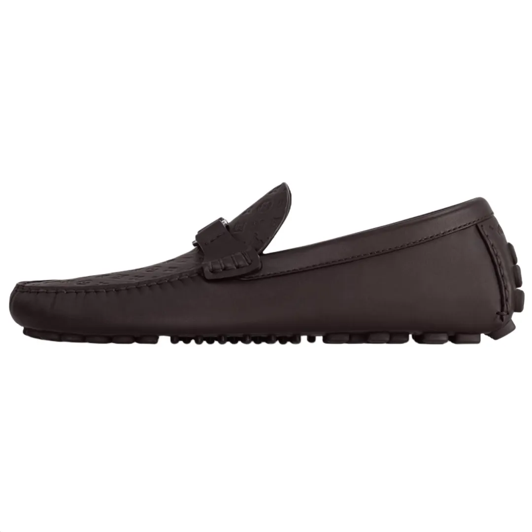 LOUIS VUITTON Silverstone Gommino Loafers Men's Umber