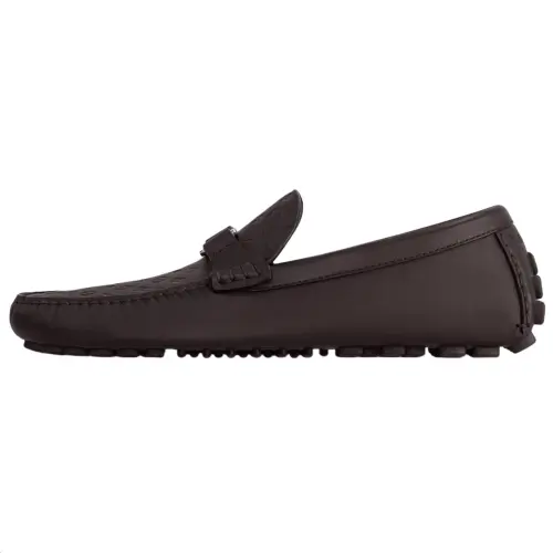 LOUIS VUITTON Silverstone Gommino Loafers Men's Umber