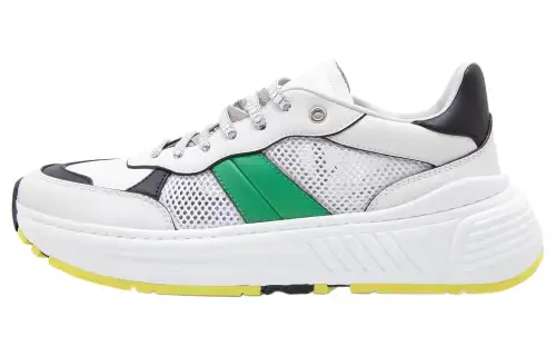 Bottega Veneta Speedster Cow Leather Low top Casual Shoes Women's Black White Green