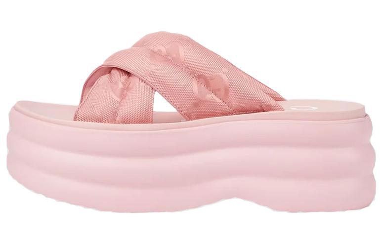 Женские сандалии Gucci GG Platform (розовые)