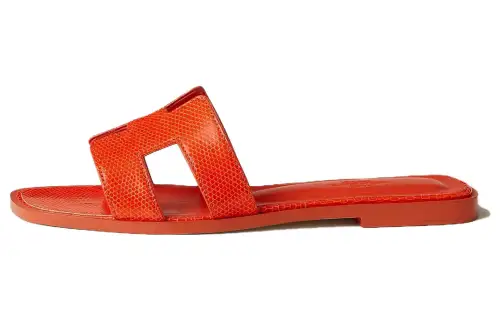 HERMES Oran Slide Slippers Women's Orange