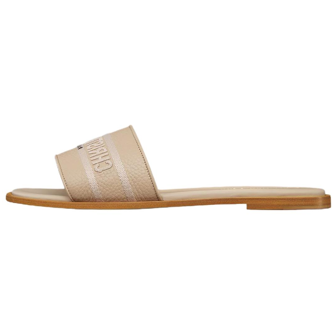 DIOR Dway Slide Slippers Women's Pink Beige