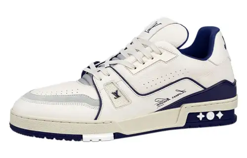 LOUIS VUITTON Lv Trainer Sneakers 'White Navy'