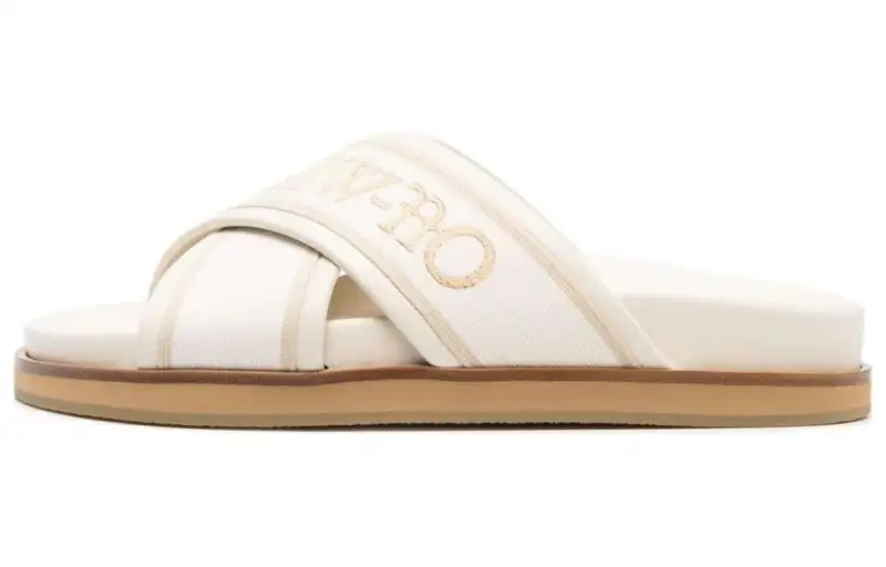 OFF-WHITE logo-embroidered slides Women's