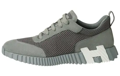 HERMES Bouncing Low top Sports Casual Shoes Men's Gray