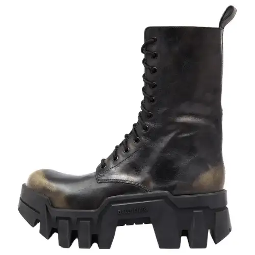 Balenciaga Bulldoze Short Combat Boots Men's Black