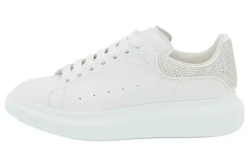 Alexander McQueen Oversized Crystal embellished Sneakers 'White'