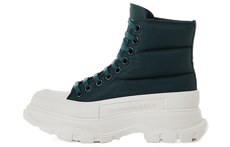 Женские ботинки Alexander McQueen Tread Slick (бело-зеленые)