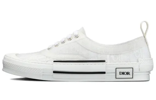 DIOR B23 Low White Oblique Canvas