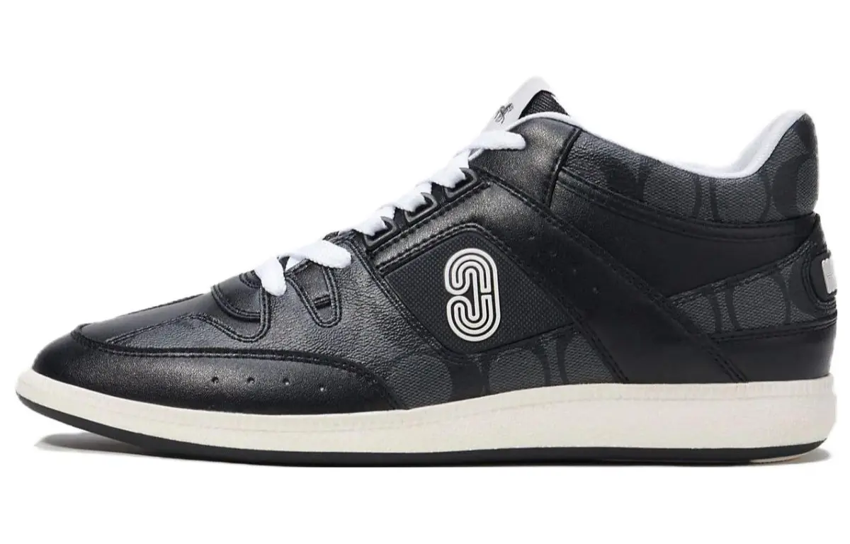 COACH Canvas Low top Stylish Skateboarding Shoes Men's Black