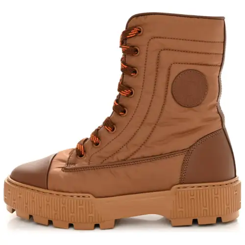 HERMES Fresh Fashion Trend Ankle Boots Women's Brown
