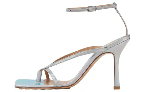Bottega Veneta Stretch Stylish Sandal 9cm Women's Silver
