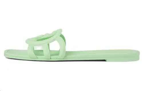 GUCCI Interlocking Slide Slippers Women's Light Green