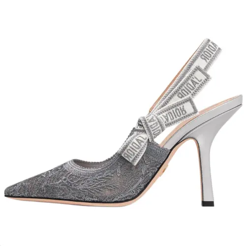 DIOR J'Adior Slim Heel High Heels 10cm Women's Silver