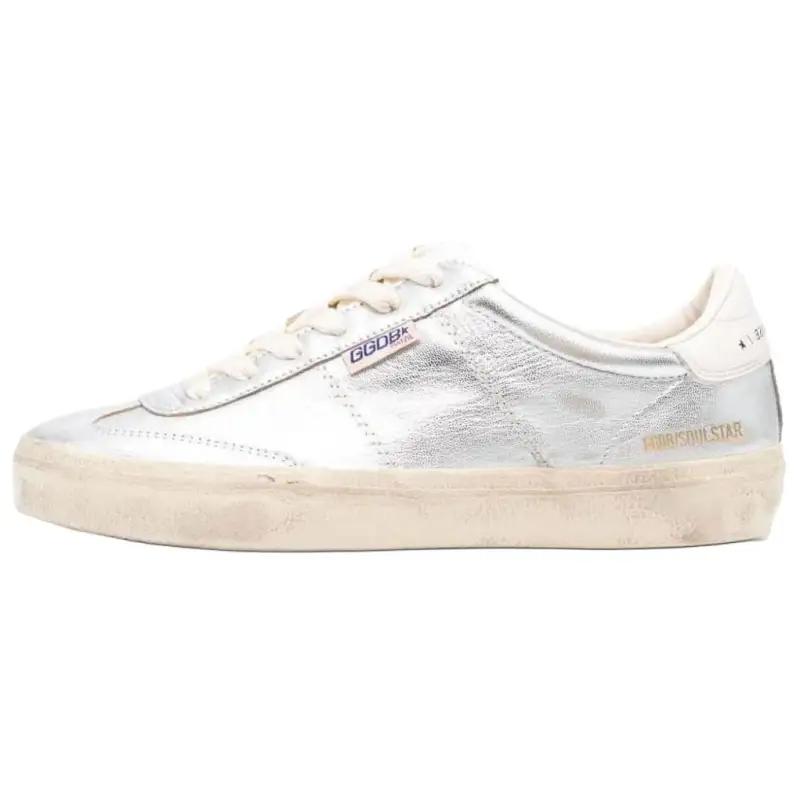 Golden Goose Soul-Star Metallic Leather Sneakers