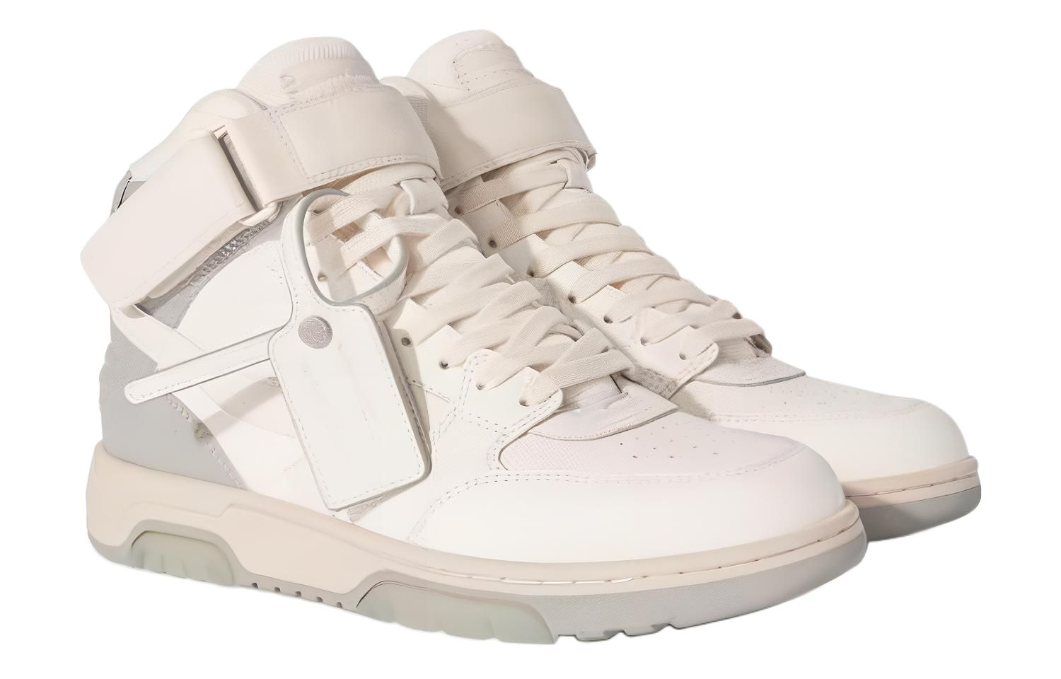 Мужские кеды OFF-WHITE Out Of Office (бело-серые) — фото 3