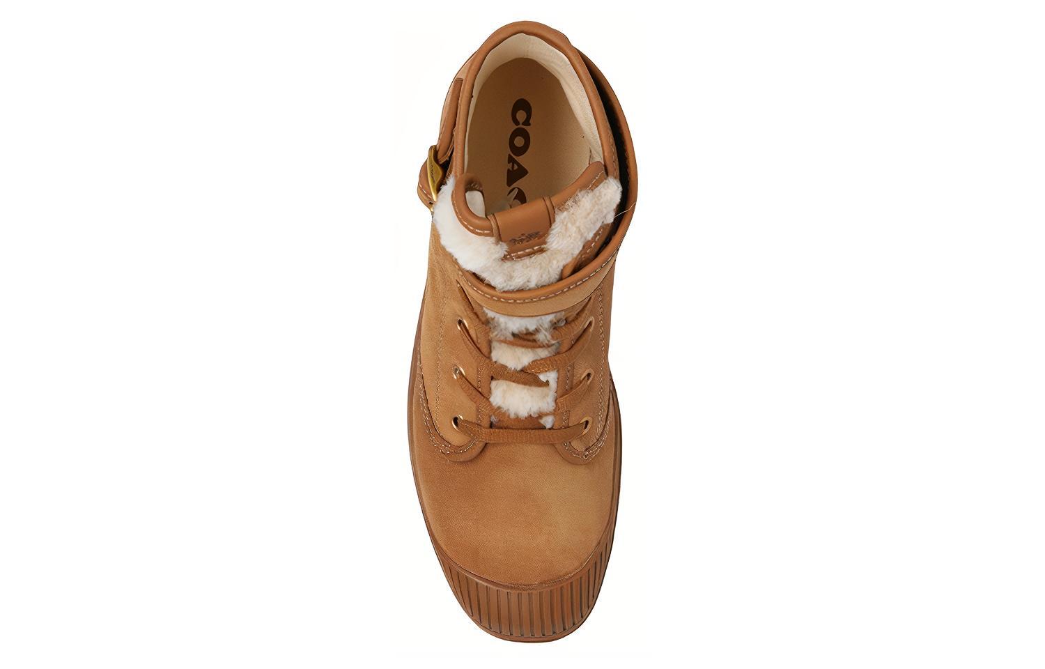 COACH Suede Fashion Ankle Boots Women's Brown