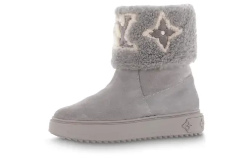 LOUIS VUITTON Snowdrop Short Ankle Boots Women's Gray