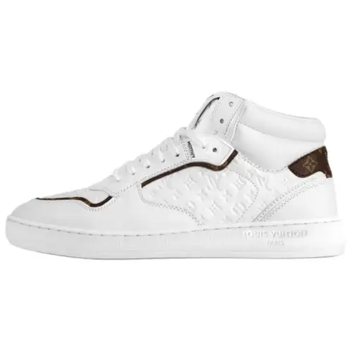 LOUIS VUITTON Stadium Mid top Skateboard Shoes Women's White