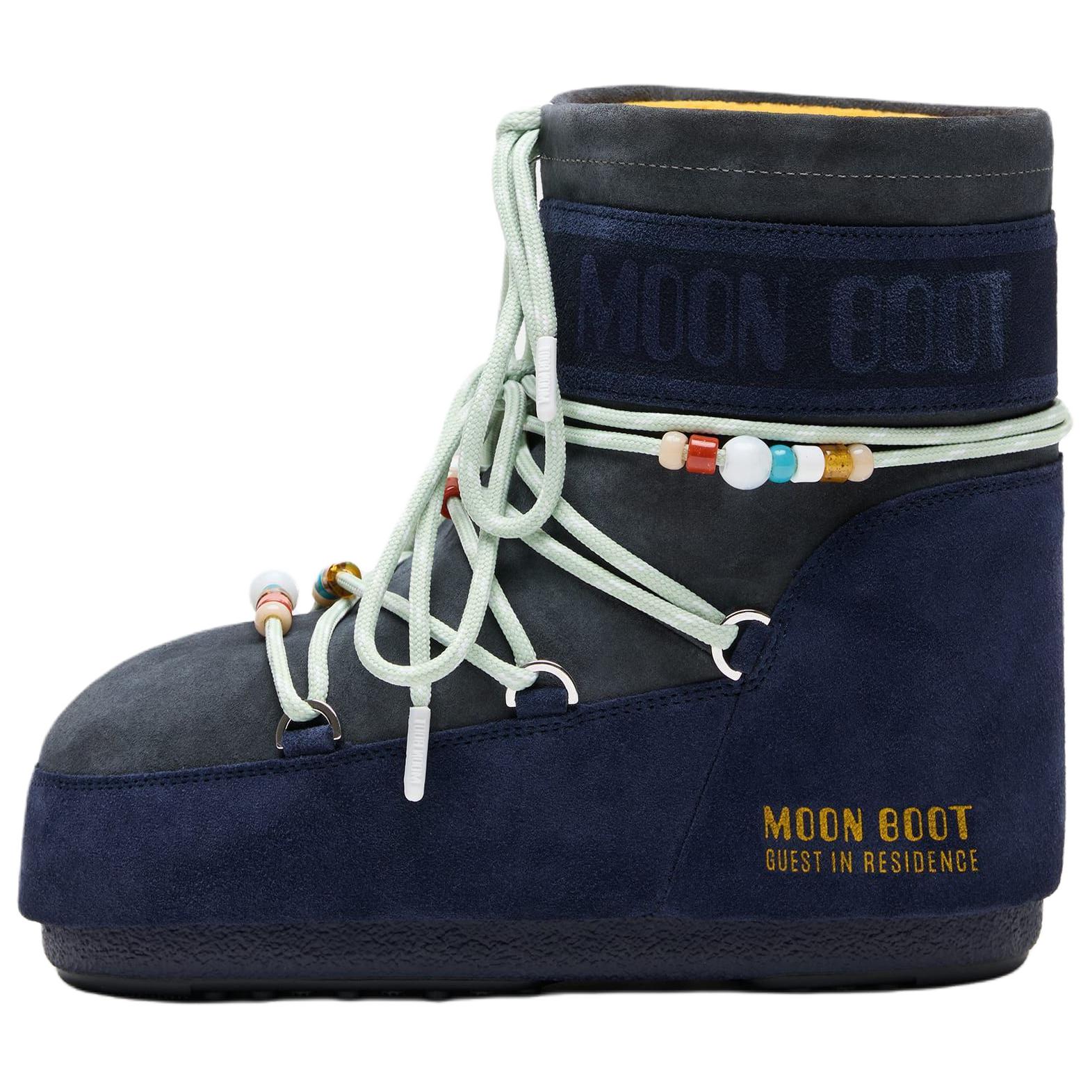 Женские ботинки Moon Boot x Guest In Residence (серо-голубые)
