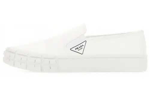 PRADA Wheel Low top Canvas Shoes Men's White