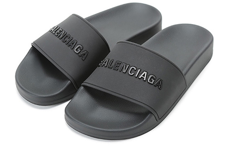 Женские сабо Balenciaga Pool Slide (черные) — фото 3
