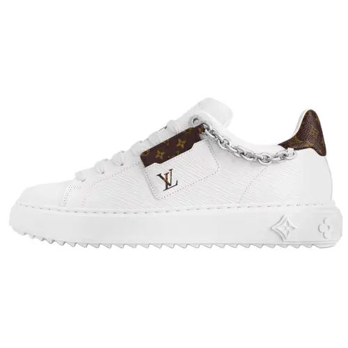 LOUIS VUITTON Time Out Low top Skateboard Shoes Women's White