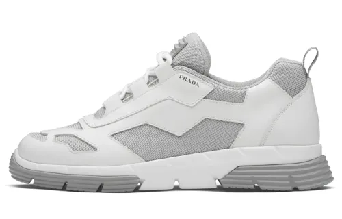 PRADA Leather Low top Casual Shoes Men's White