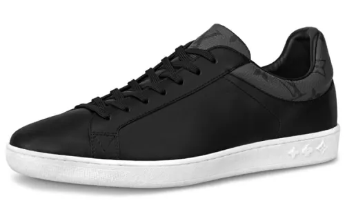 LOUIS VUITTON Luxembourg Sneakers 'Black With Monogram Collar'
