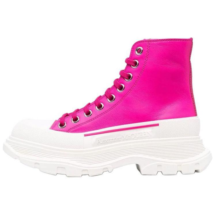 Женские ботинки Alexander McQueen Tread Slick (пурпурные)