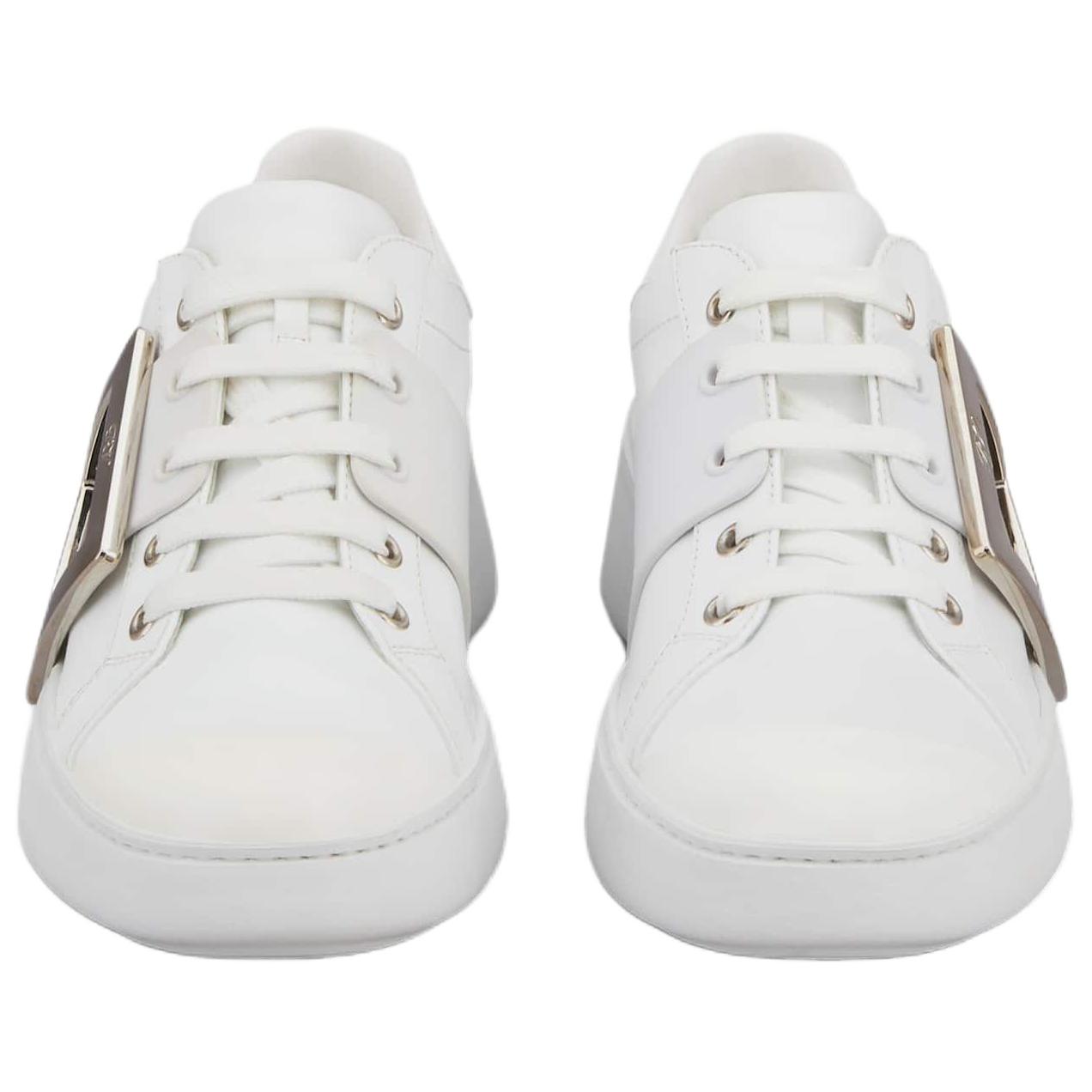 Roger Vivier Viv' Skate Skateboard Shoes Women's Low Top White